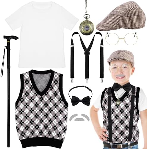 SOMSOC Kids 100 Days of School Costume Set for Boys' Fun