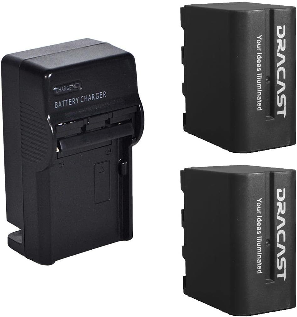 Dracast 2 Pack Battery and Wall Charger Kit for NP-F Devices
