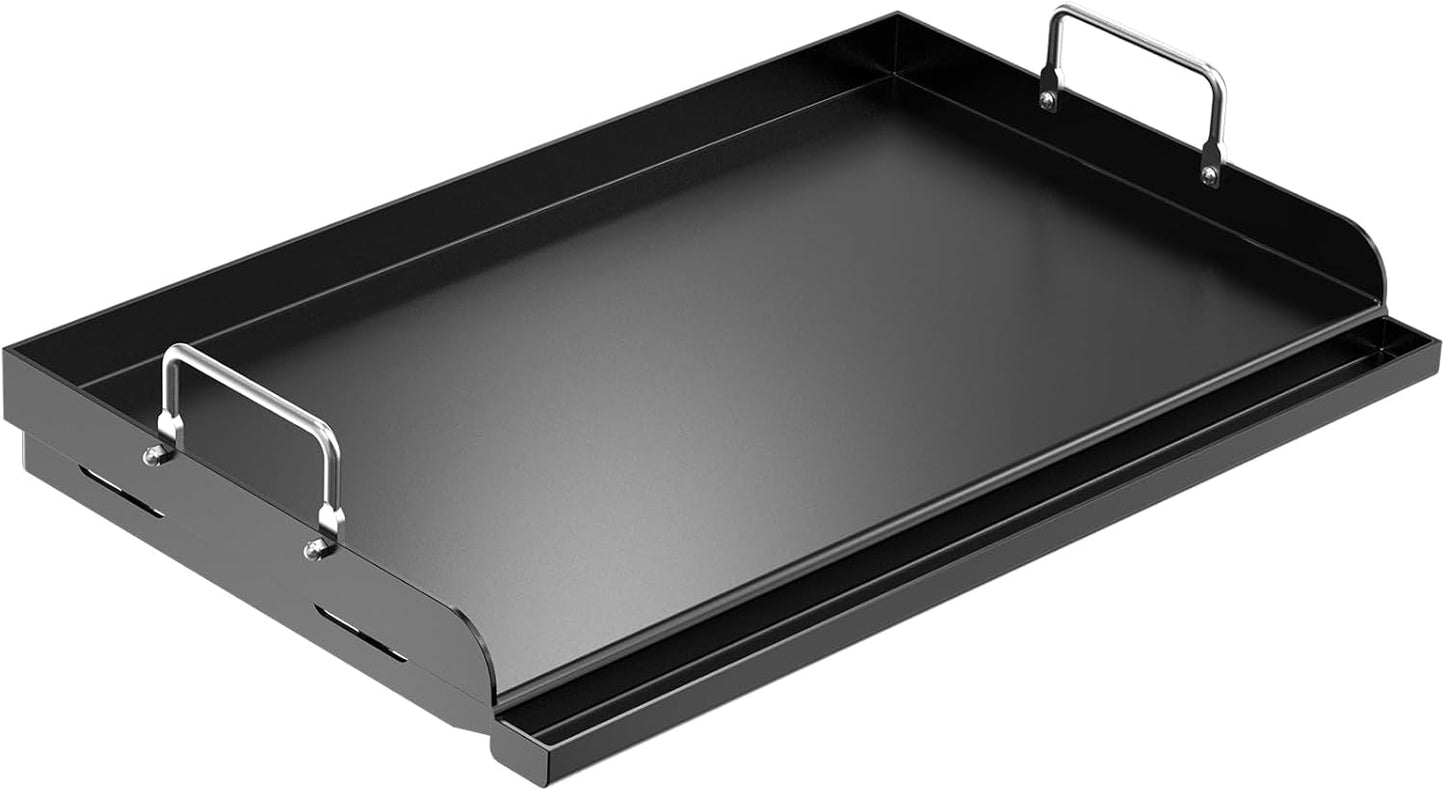 25x16 Cast Iron Griddle for Gas Grill - Nonstick & Versatile