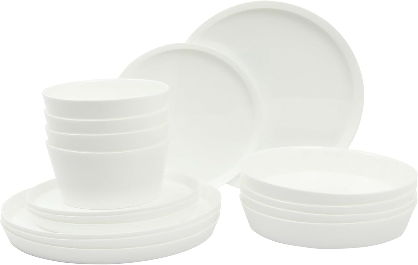 Gibson Home Modern Opal 16 Piece Lightweight Dinnerware Set