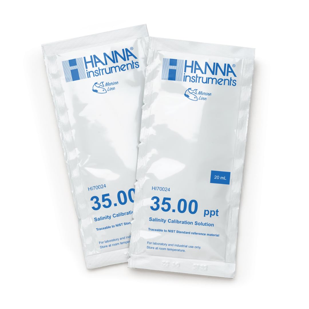 Hanna HI70024p Salinity Calibration Solution Packets - 35 ppt
