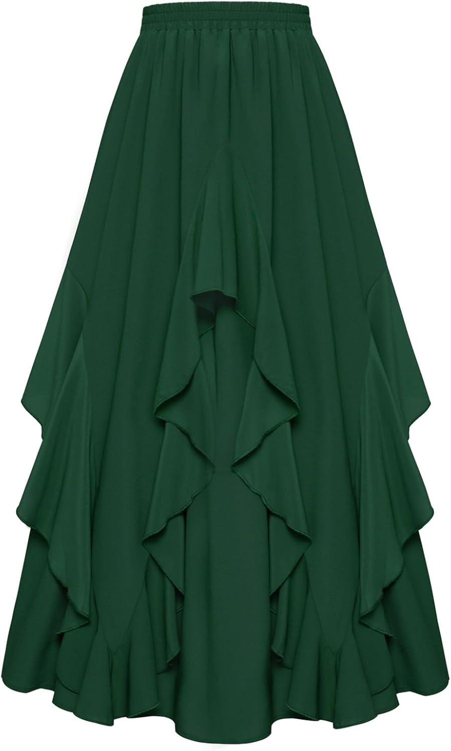 Renaissance Long Maxi Skirt with Irregular Design and Pockets