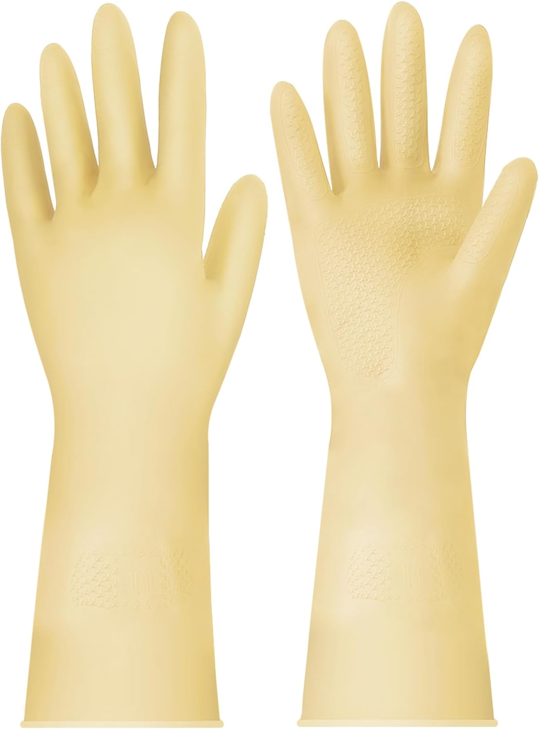 Reusable Rubber Gloves Set - 4 Pairs for Dishes & More