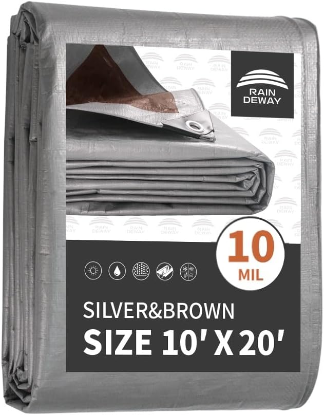 Heavy Duty Waterproof Tarp Cover 10x20 Feet for All Needs
