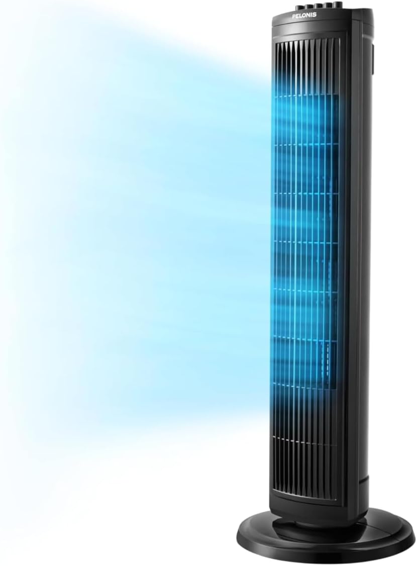 PELONIS 30 Inch Oscillating Tower Fan with 3 Speed Settings