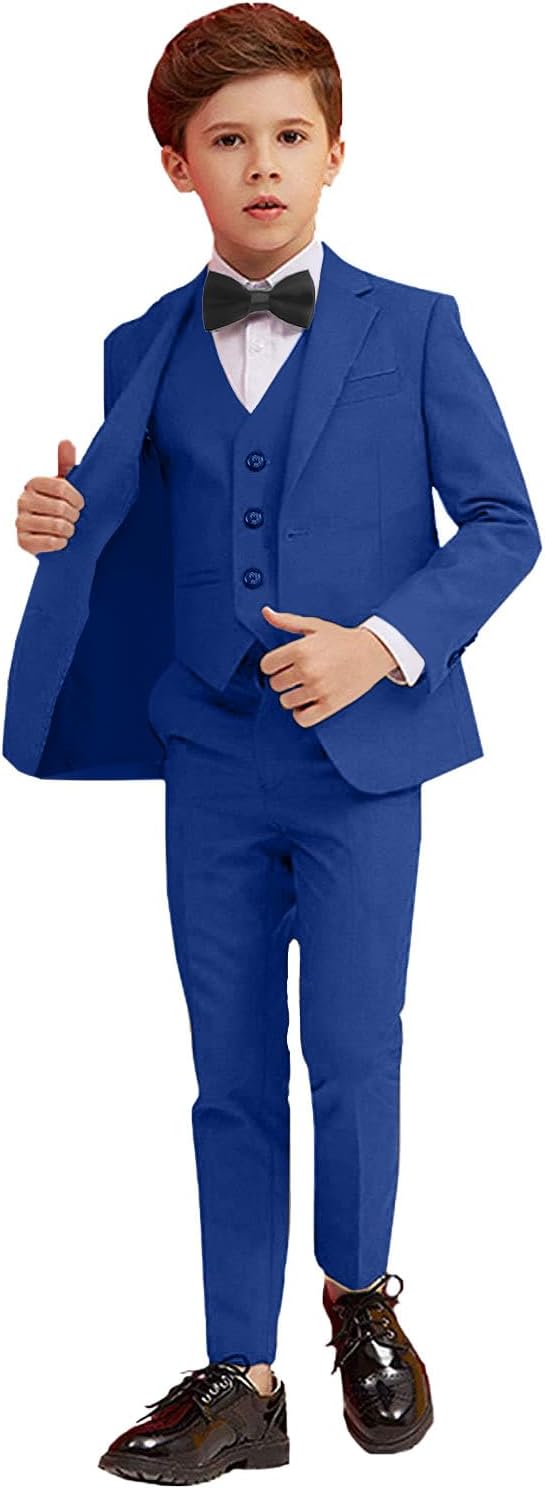 Boy Suits 5 Piece Slim Fit Suit for Kids Formal Events
