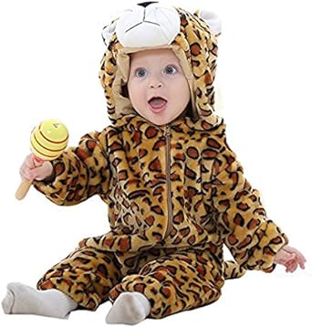 MICHLEY Unisex Baby Animal Costume Hooded Romper for Winter