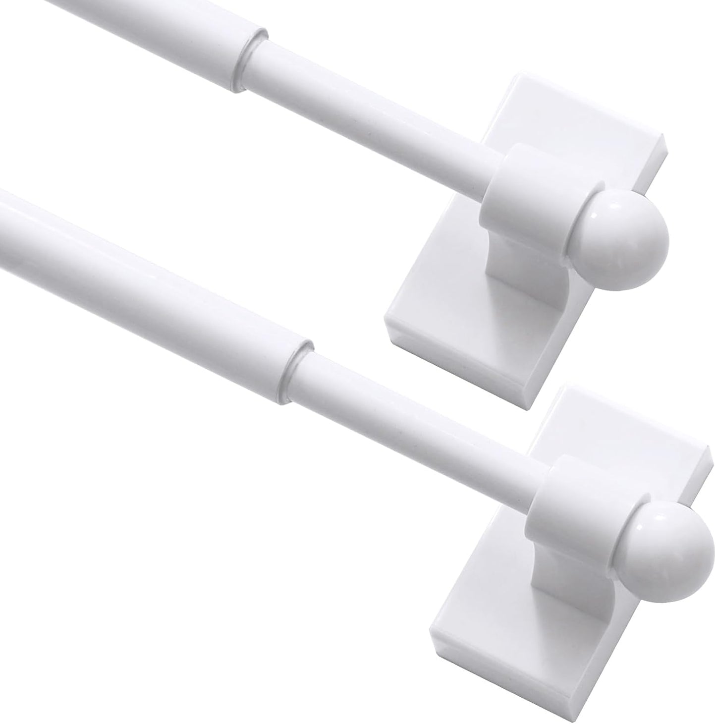 Easy Install Magnetic Curtain Rods - 2 Pack