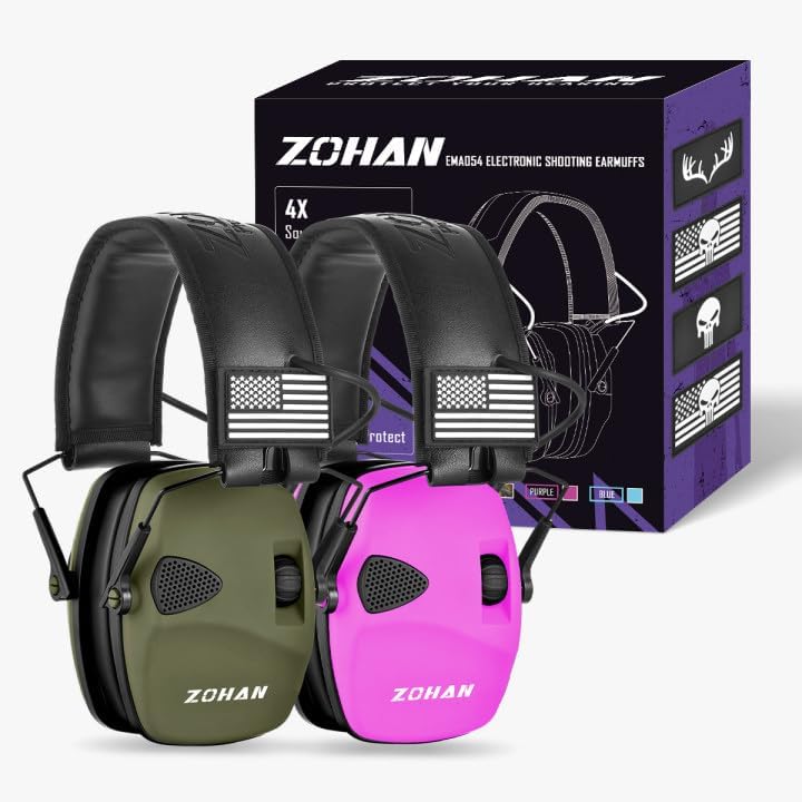 ZOHAN EM054 Electronic Shooting Ear Protection for Gun Range