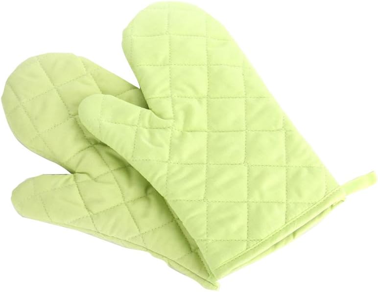 Premium Heat Resistant Oven Mitts, 1 Pair Green