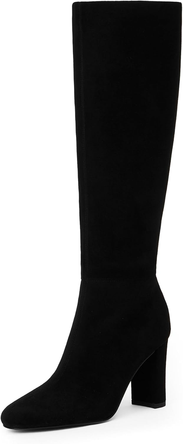 Modatope Knee High Boots for Women with Chunky Heel Design