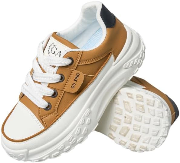 Stylish Lace Up Thick Soled Sneakers for Women - Perfect Fit
