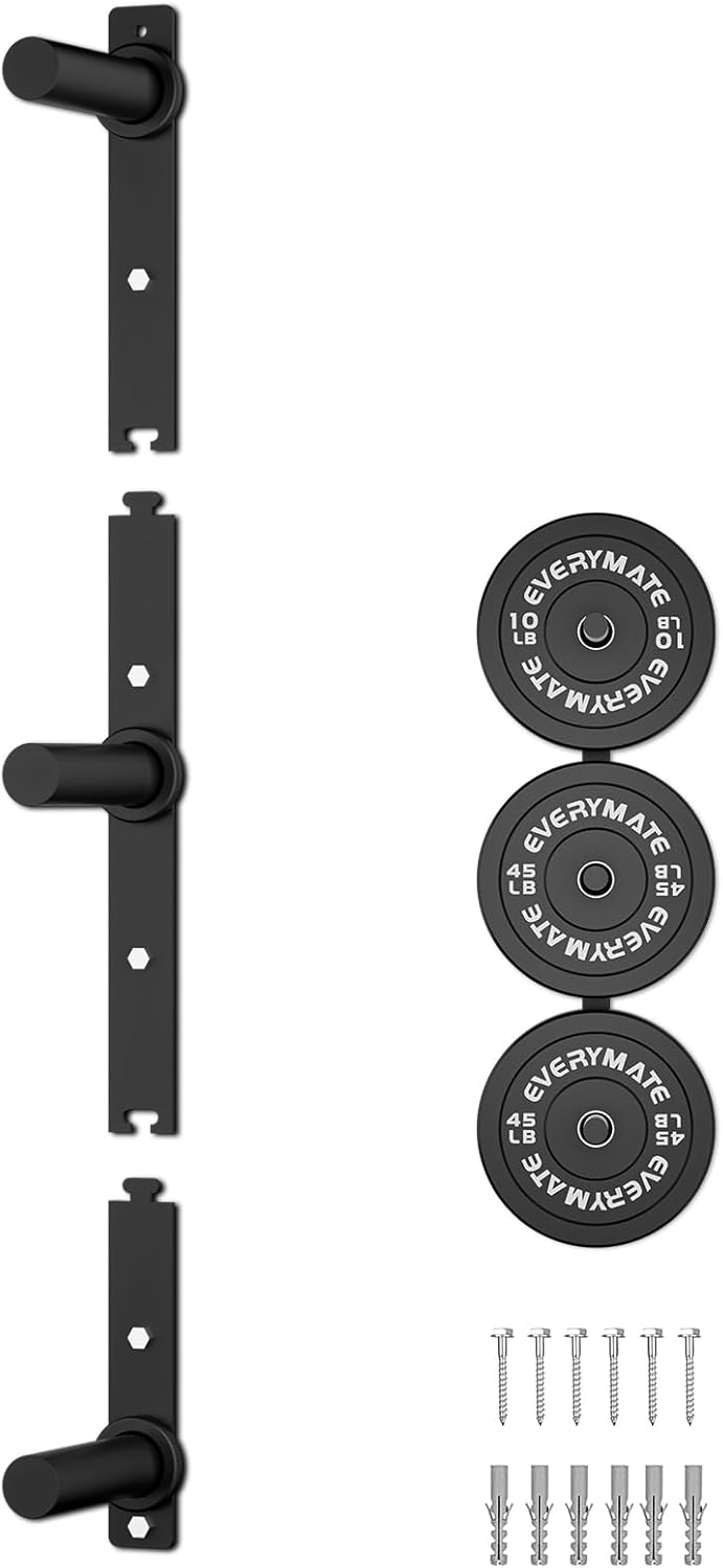 Olympic Weight Plate Storage Rack for Home Gym Organization