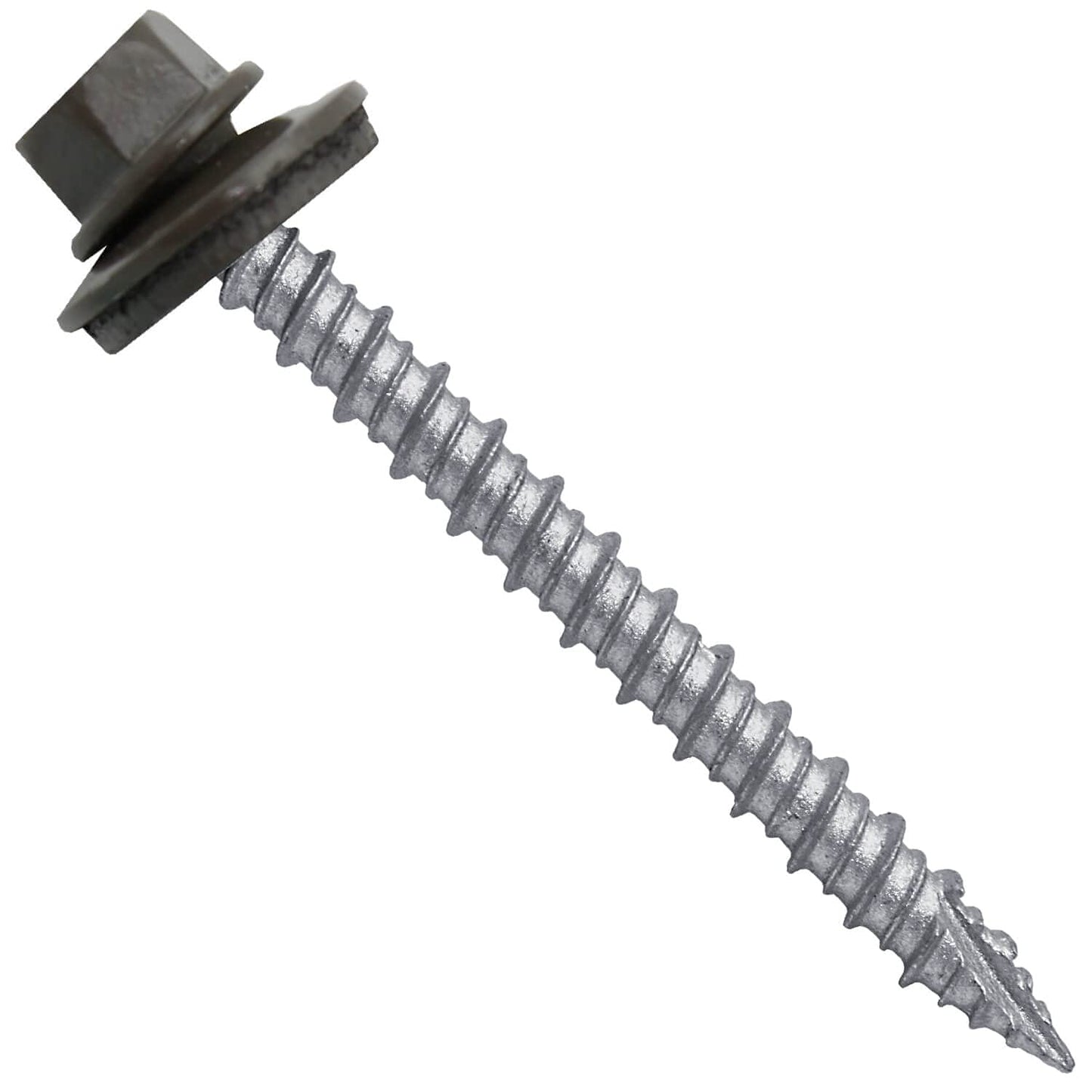 Metal Roofing Screws: 250 Count 10 x 2 in Antique Bronze Hex Head