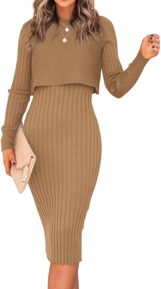 Ezbelle Women's Long Sleeve Sweater Dress Set for All Occasions