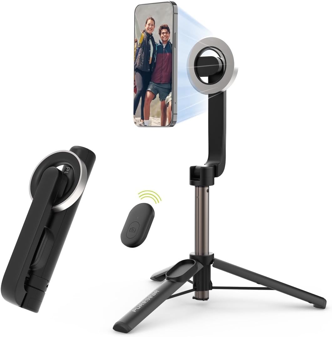 Magnetic Selfie Stick Tripod Stand for iPhone and Android Phones