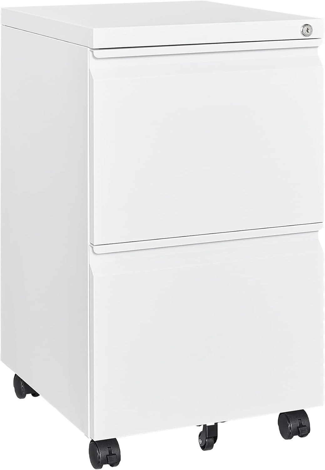 2 Drawer Mobile File Cabinet with Lock for Home Office Use