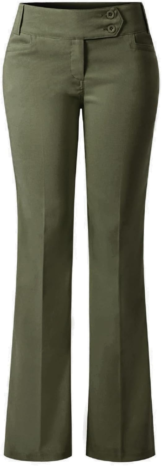Ultra Stretch Comfy Bootcut Dress Pants for Work and Office