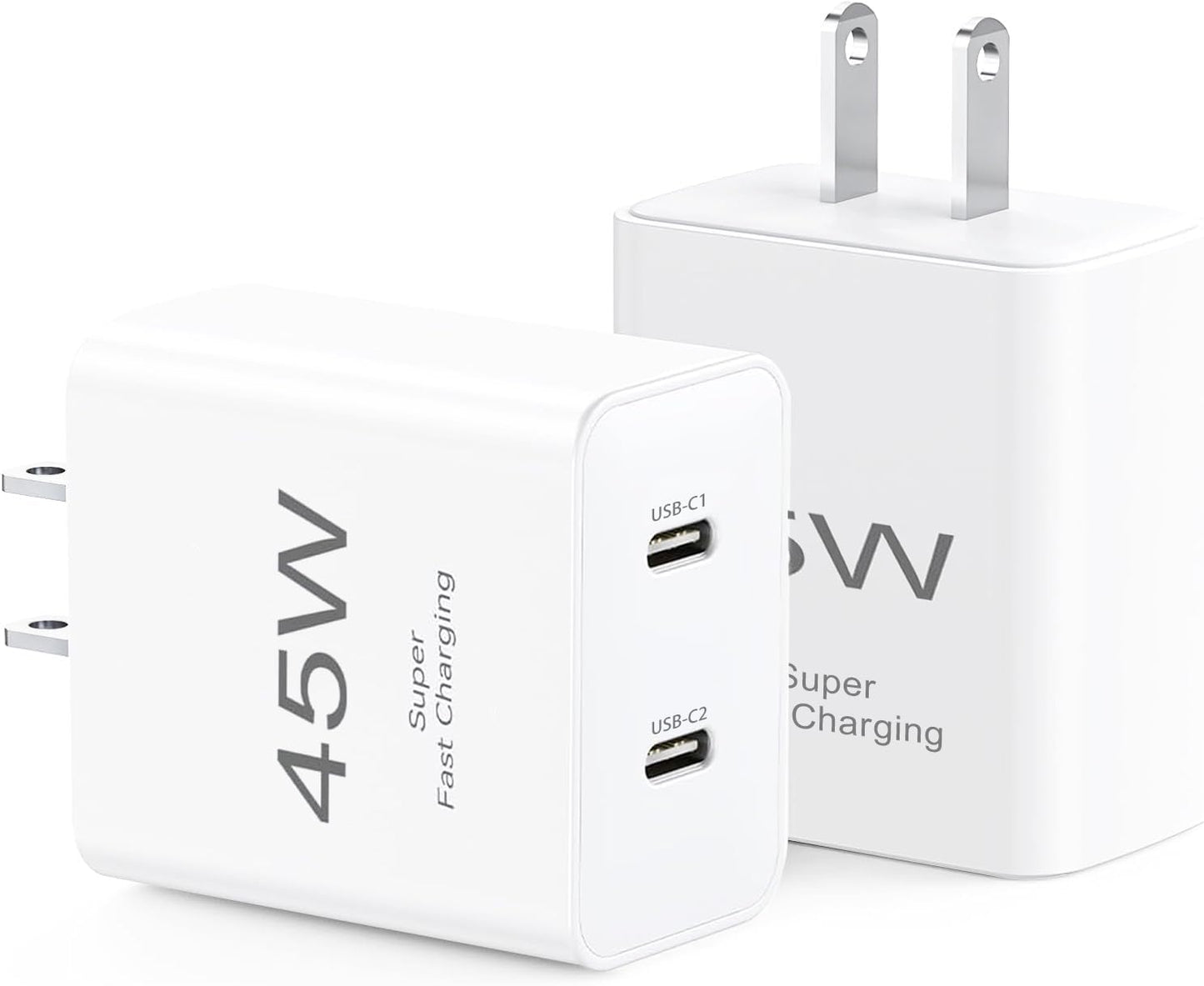 iPhone 17 Charger Fast Charging Dual Port USB C Block 45W