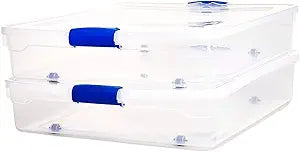 Homz Multipurpose 60 Qt Underbed Storage Container Set of 2