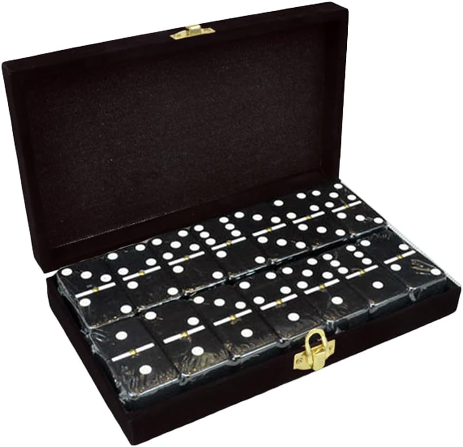 Marion Domino Double 6 Black Jumbo Tournament Professional Set