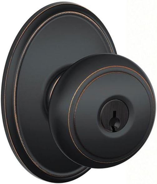 SCHLAGE F51A Andover Knob with Wakefield Trim Keyed Entry Lock