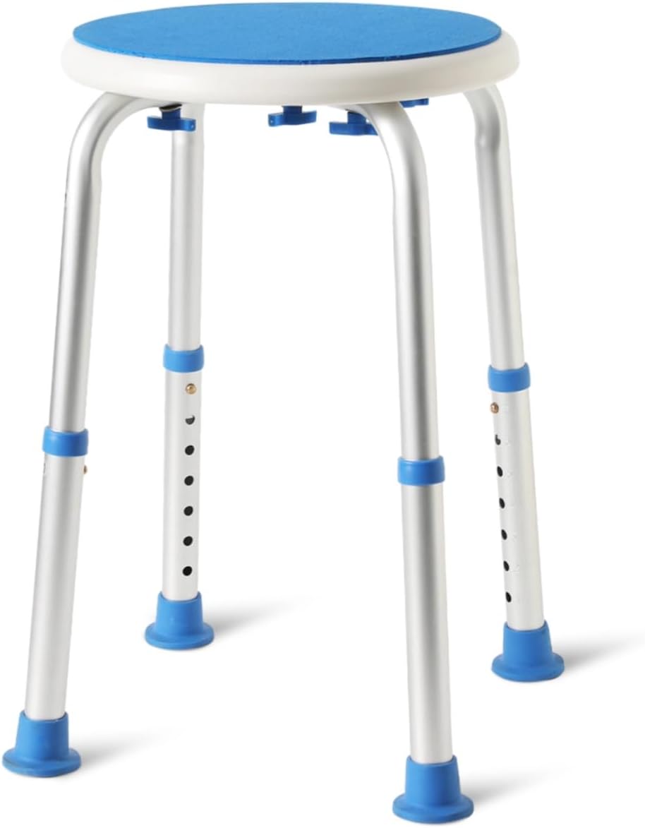 Adjustable Round Shower Stool - Comfort for All!
