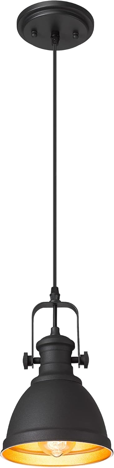 Black Pendant Light Fixture for Kitchen Island and Entryway