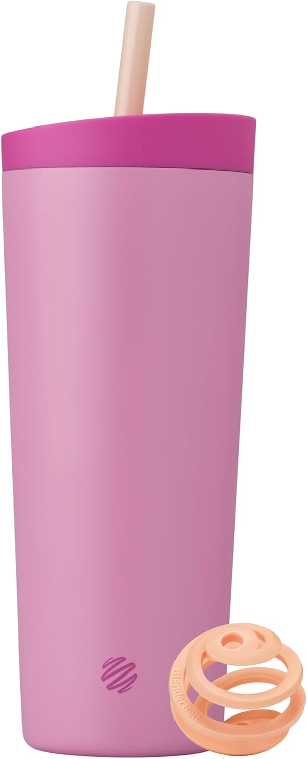 BlenderBottle 2-in-1 Stainless Steel Shaker - Leakproof Pink Tumbler