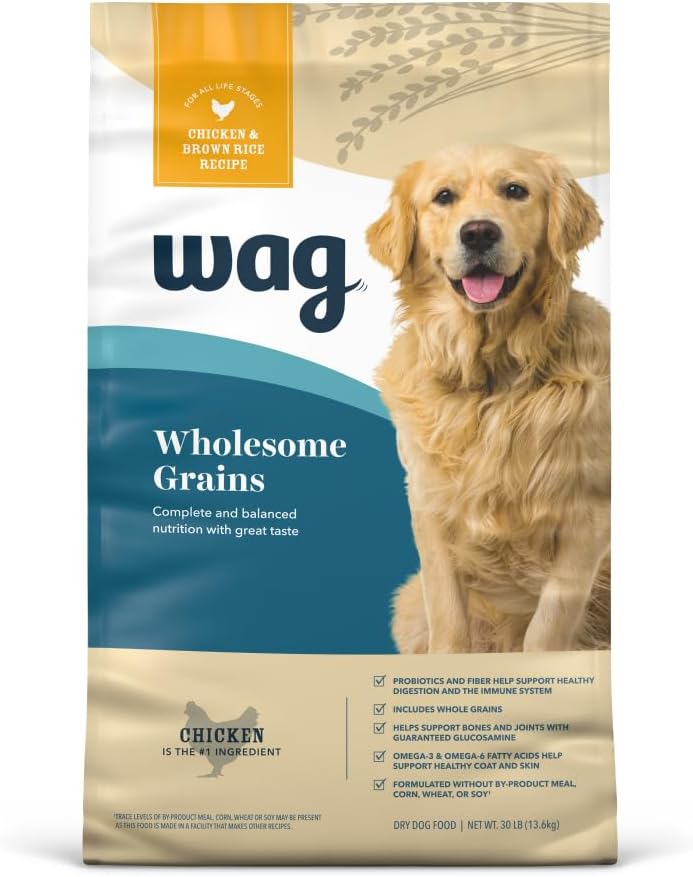 Wag Wholesome Grains Dry Dog Food with Chicken and Brown Rice