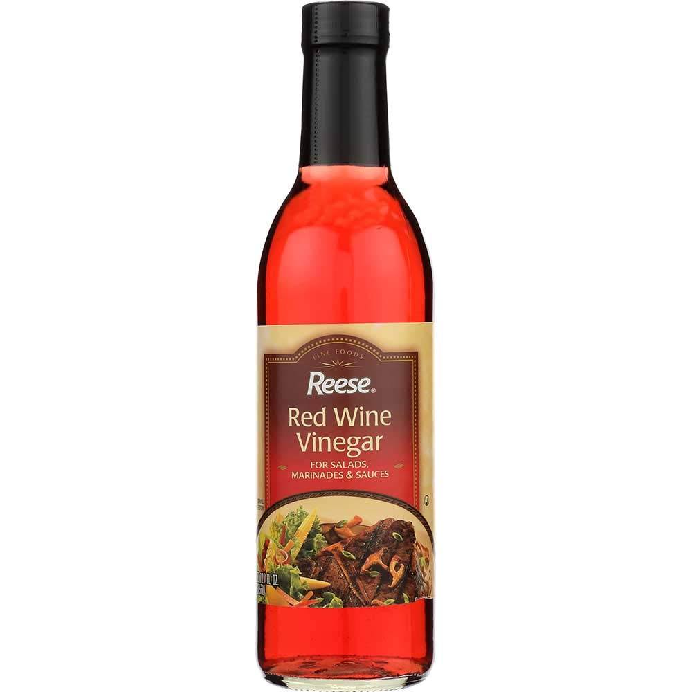 Reese Red Wine Vinegar for Culinary Delights in 12.7 Oz Bottles