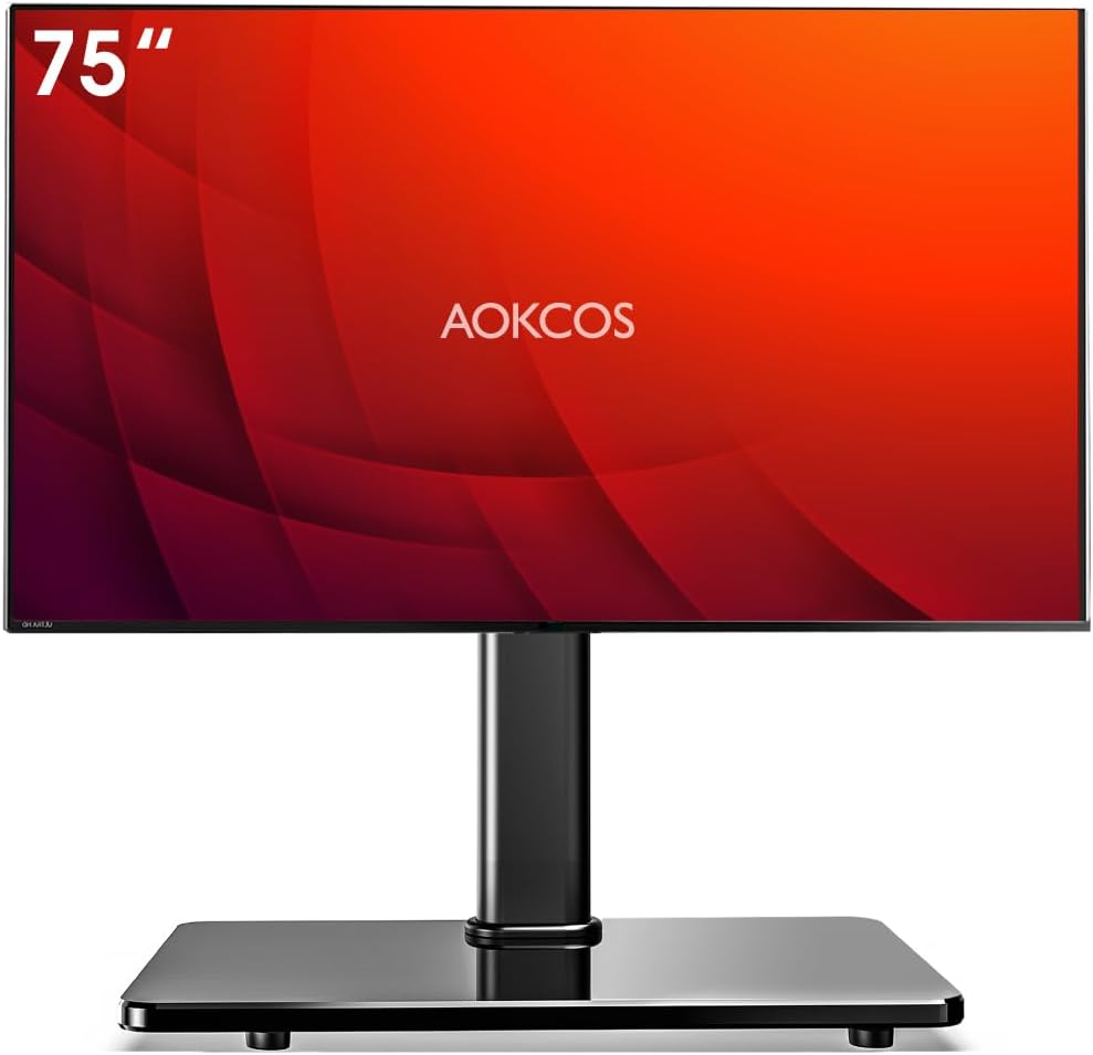 Swivel TV Stand - Height Adjustable Universal Mount for Large TVs, Holds 99lbs