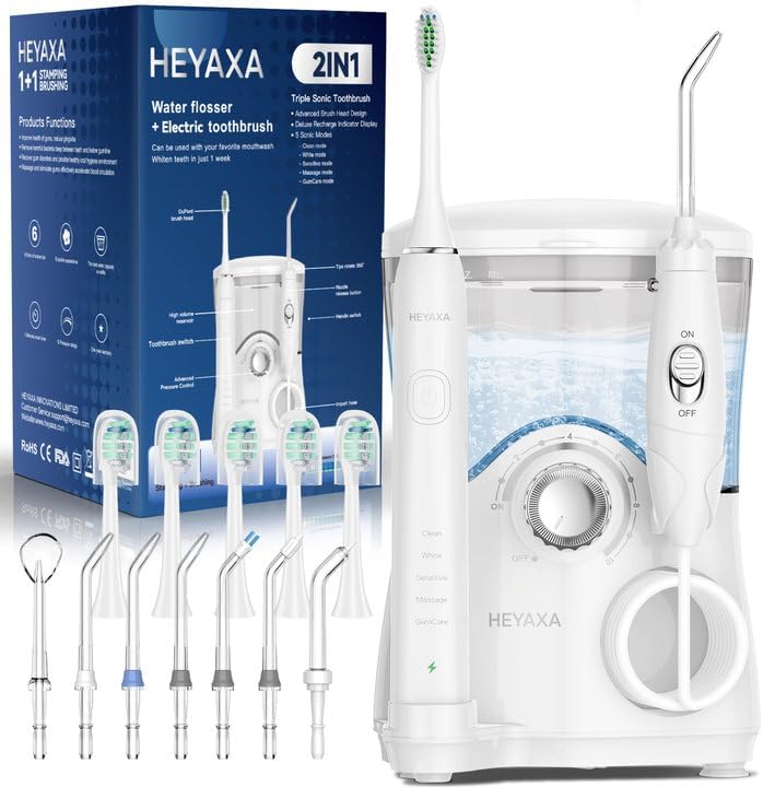 Water Flosser & Ultrasonic Electric Toothbrush Combo for Home Use