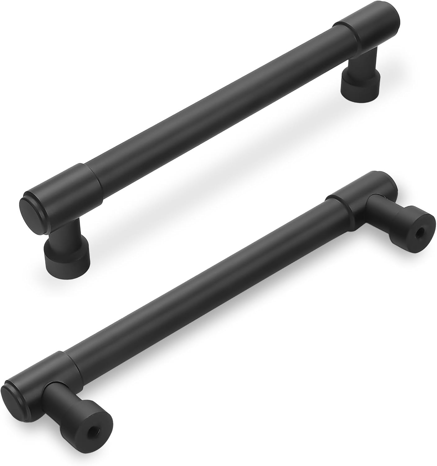 10 Pack 6-1/4 Inch Matte Black Cabinet Pulls for Stylish Homes