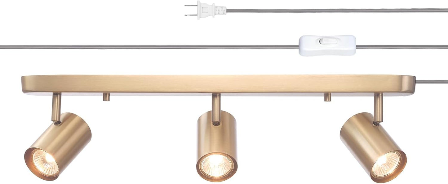 GLOBE Electric 59469 3-Light Plug-in Track Lighting for Home
