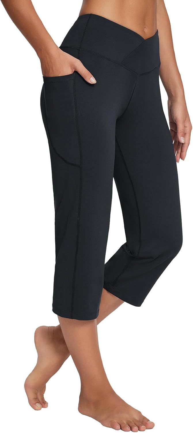 Baleaf Womens Yoga Capri Pants for Comfort and Style