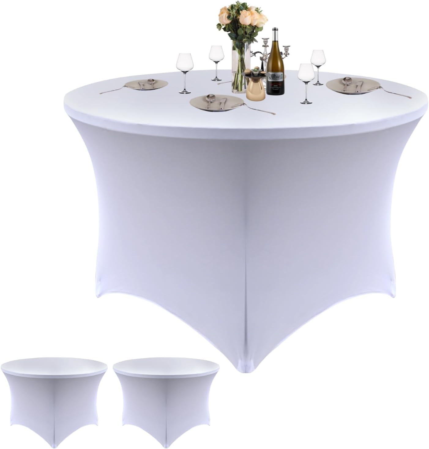Round Spandex Tablecloth 60-Inch for Parties and Events