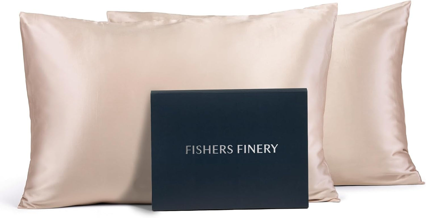 25mm 100% Pure Mulberry Silk Pillowcase 2 Pack for Luxury Sleep