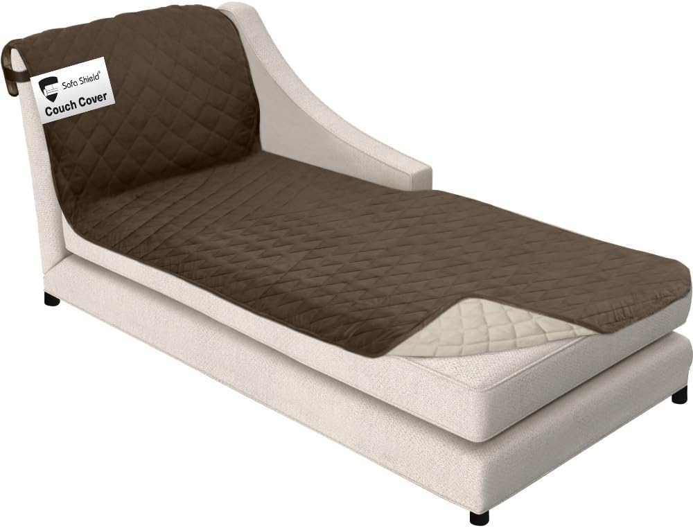 Sofa Shield Chaise Slip Cover for Pets, Stain Resistant Design
