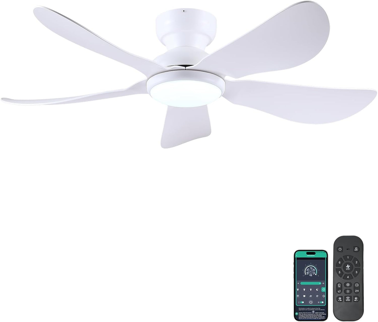 46 Inch Modern Ceiling Fan with Lights for Stylish Homes