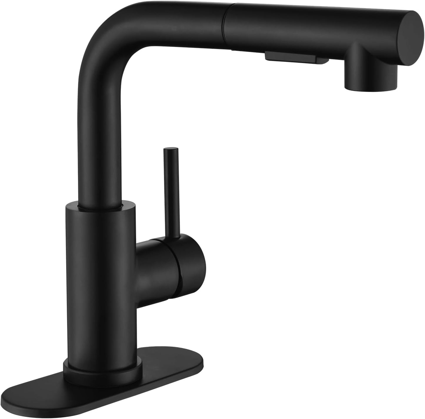 APPASO Black Bar Sink Faucet with Pull Out Sprayer for Kitchen