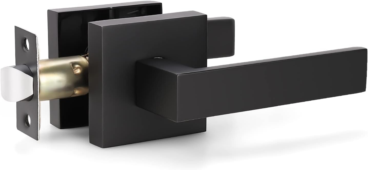 KNOBWELL Black Door Handles 20 Pack for Modern Interior Doors