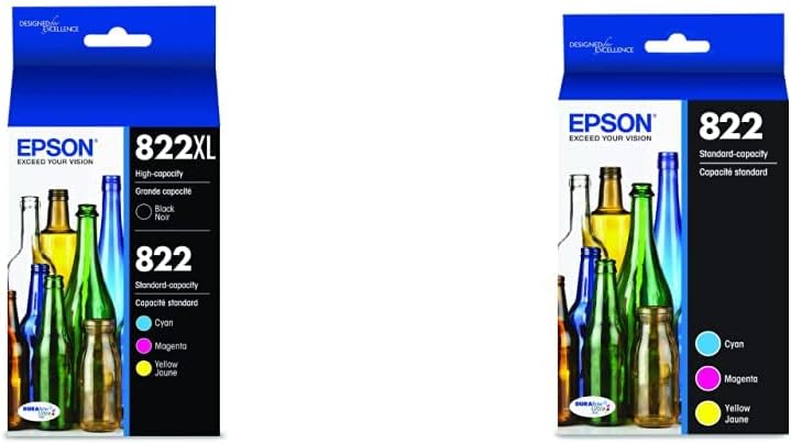 Epson T822 DURABrite Ultra Ink Cartridge Combo Pack for Quality Prints