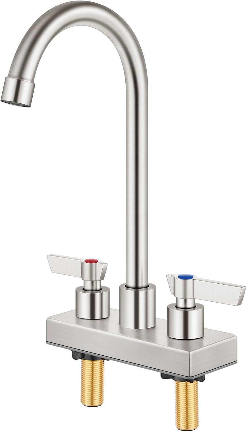 Bar Sink Faucet 4 Inch Center Deck Mount for Kitchen Utility
