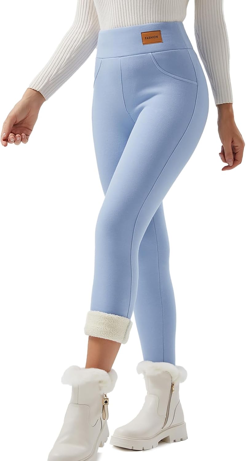 Women Sherpa Lined Leggings for Winter Warmth and Comfort