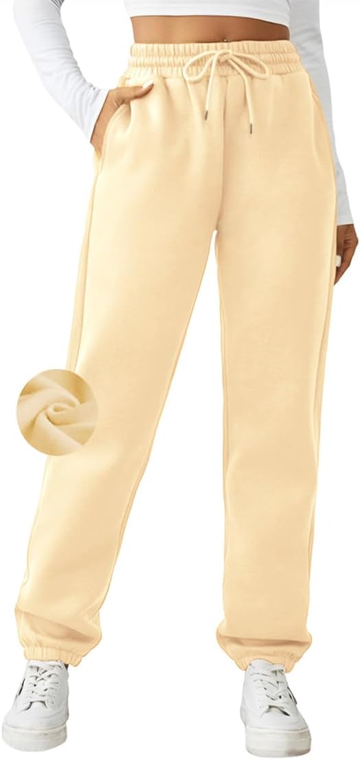 Fleece Lined Sweatpants for Women - Warm Athletic Joggers