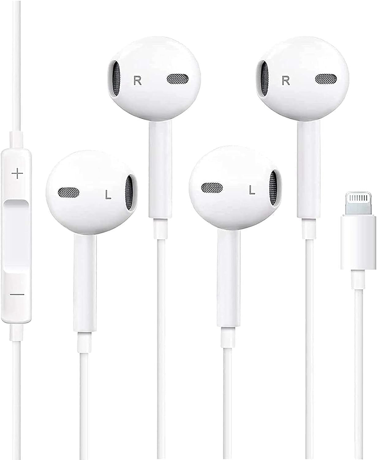 2 Pack Noise-Canceling Earbuds for iPhone by Everdigi
