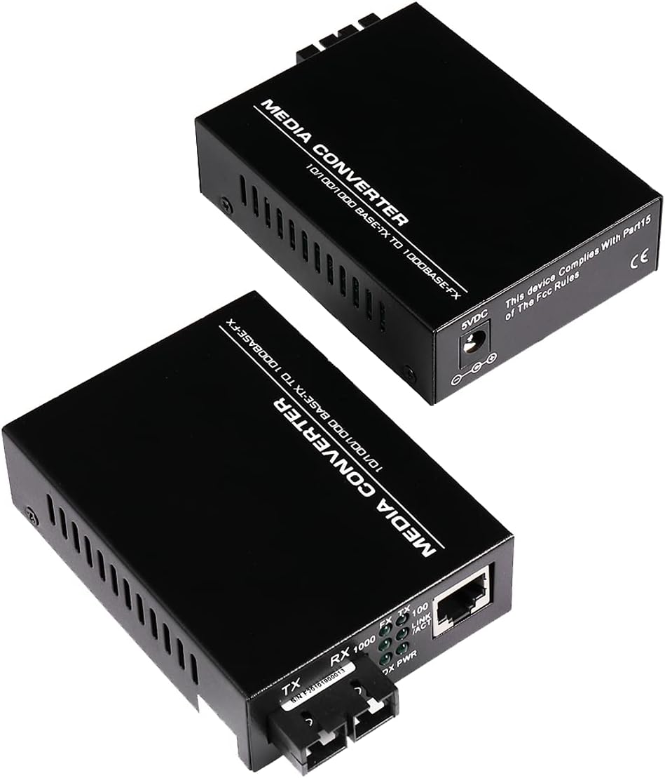 Single Mode Dual SC Fiber Gigabit Ethernet Media Converter
