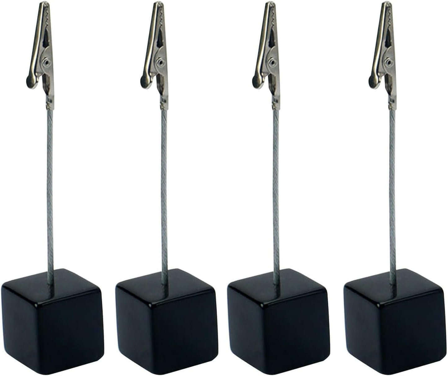 Set of 4 Alligator Clasp Memo Holders for Stylish Desk Organization