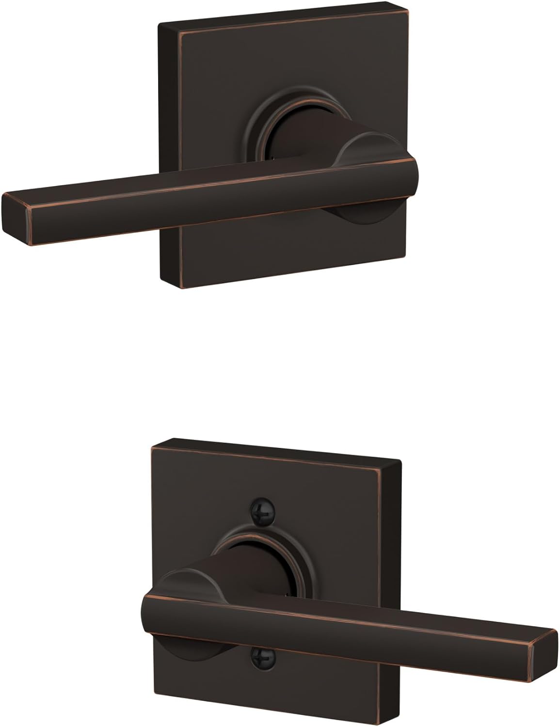 Schlage F10 LAT 716 COL Latitude Lever for Modern Doors